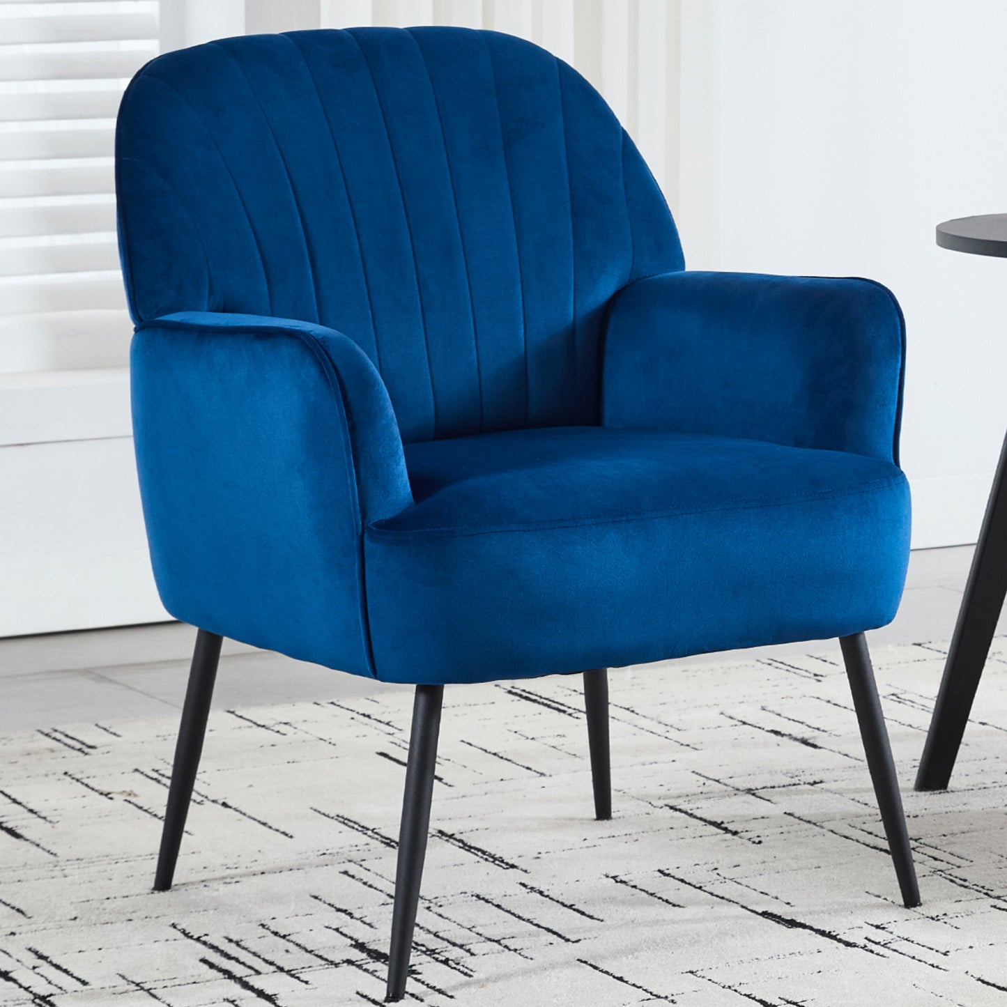 Velvet Accent Chair, Modern Upholstered Single Sofa Side Living Room Chair