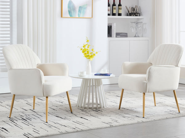 Velvet Accent Chair, Modern Upholstered Single Sofa Side Living Room Chair
