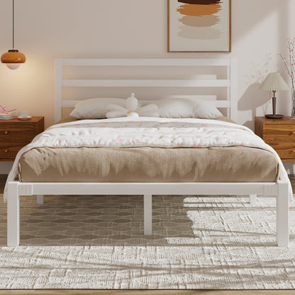 E-motie Metal Platform Bed Frame with Headboard, Under-Bed Storage