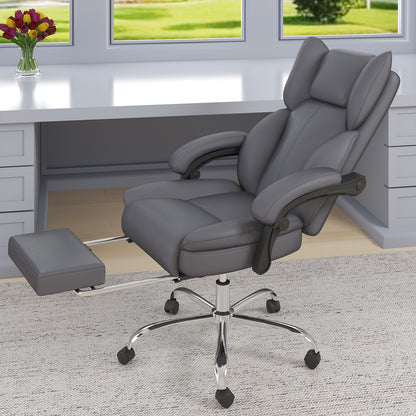 E-Motie Home Office Ergonomic Chair, High Back Computer Chair with Flip-up Arms and Footrest for Work, 600lb