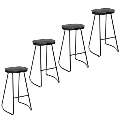 Bar Stools, Round Bar Chairs with Footrest, 28.7" Solid Wood Industrial Kitchen Island Barstool,for Dining Room, Kitchen, Counter Bar, Coffee Shop