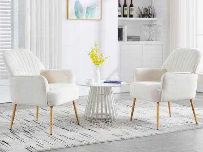 Velvet Accent Chair, Modern Upholstered Single Sofa Side Living Room Chair