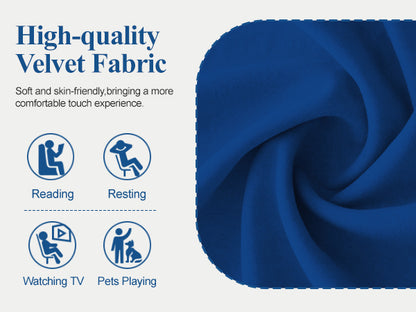 Velvet Accent Chair, Modern Upholstered Single Sofa Side Living Room Chair